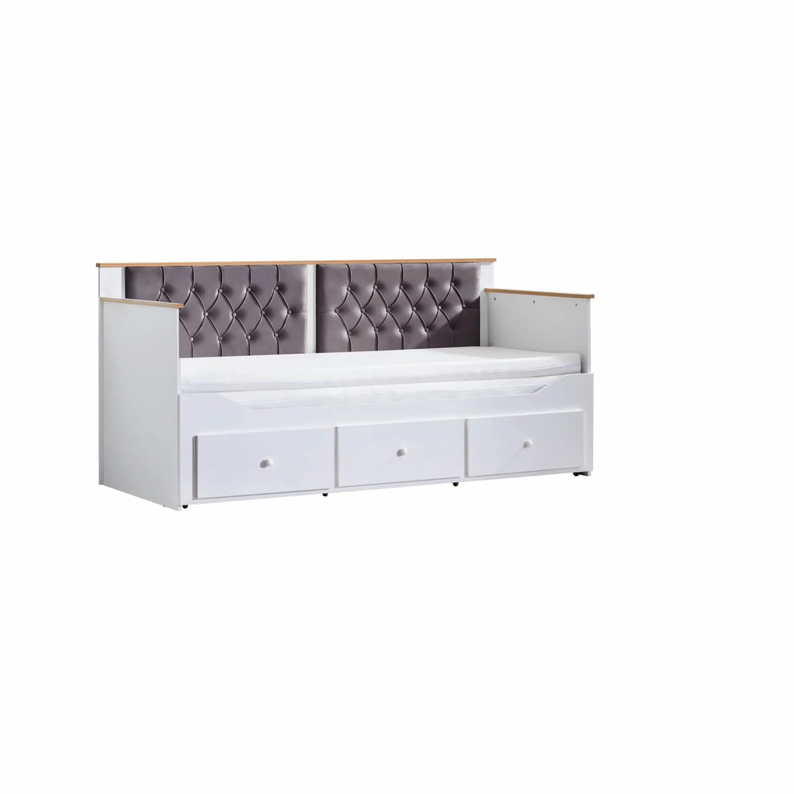 Alaçatı Büyüyen Gri Karyola