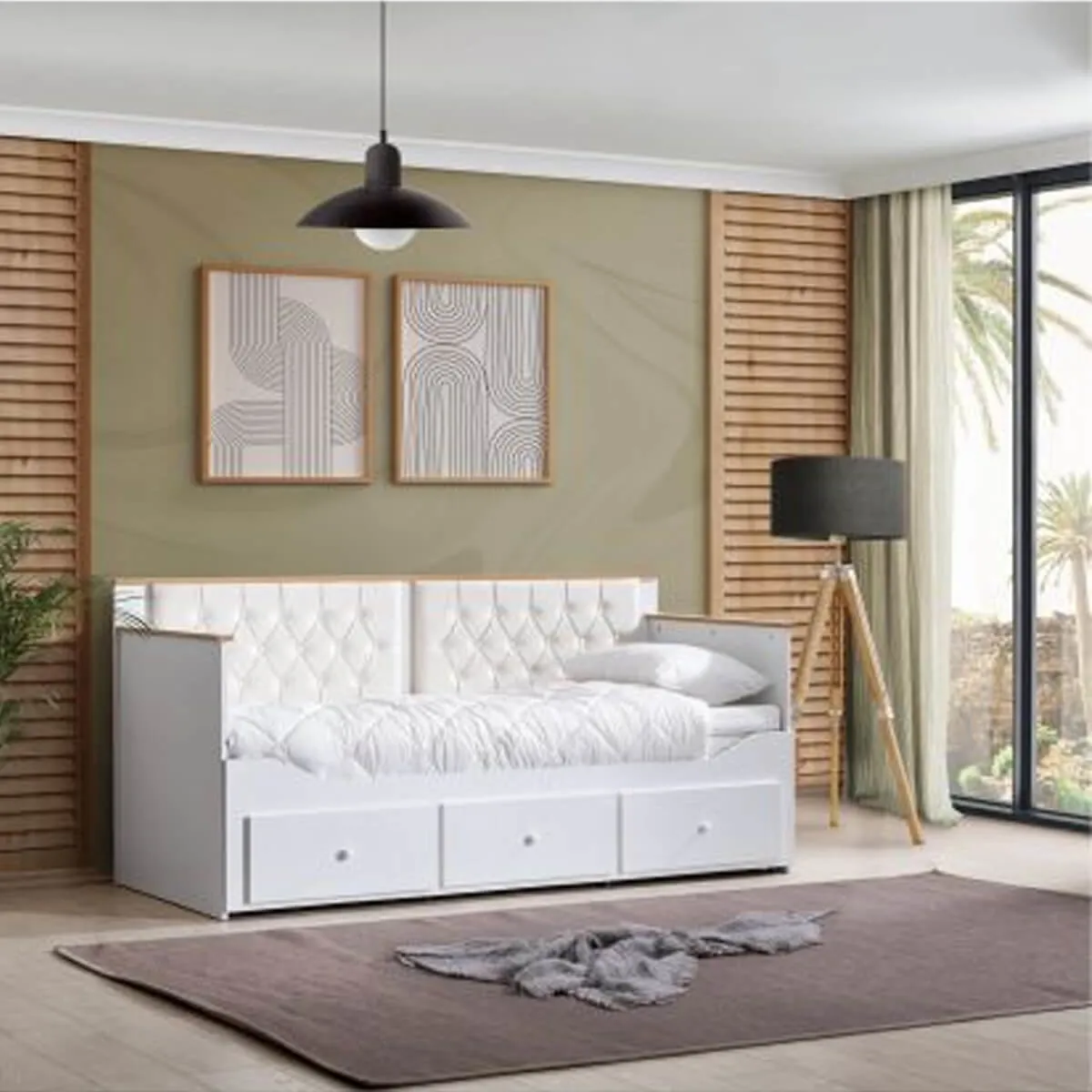 Alaçatı Büyüyen Beyaz Karyola