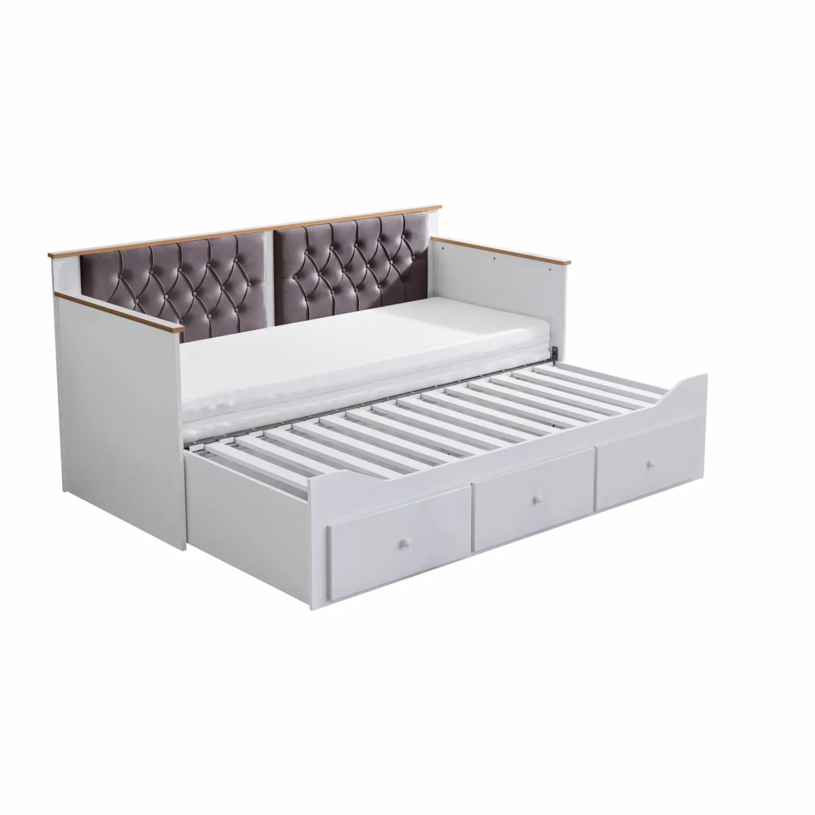 Alaçatı Büyüyen Gri Karyola