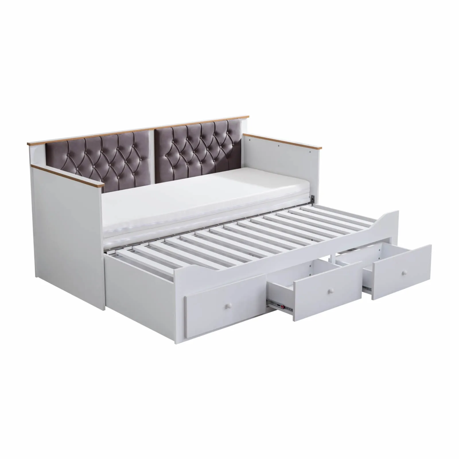 Alaçatı Büyüyen Gri Karyola