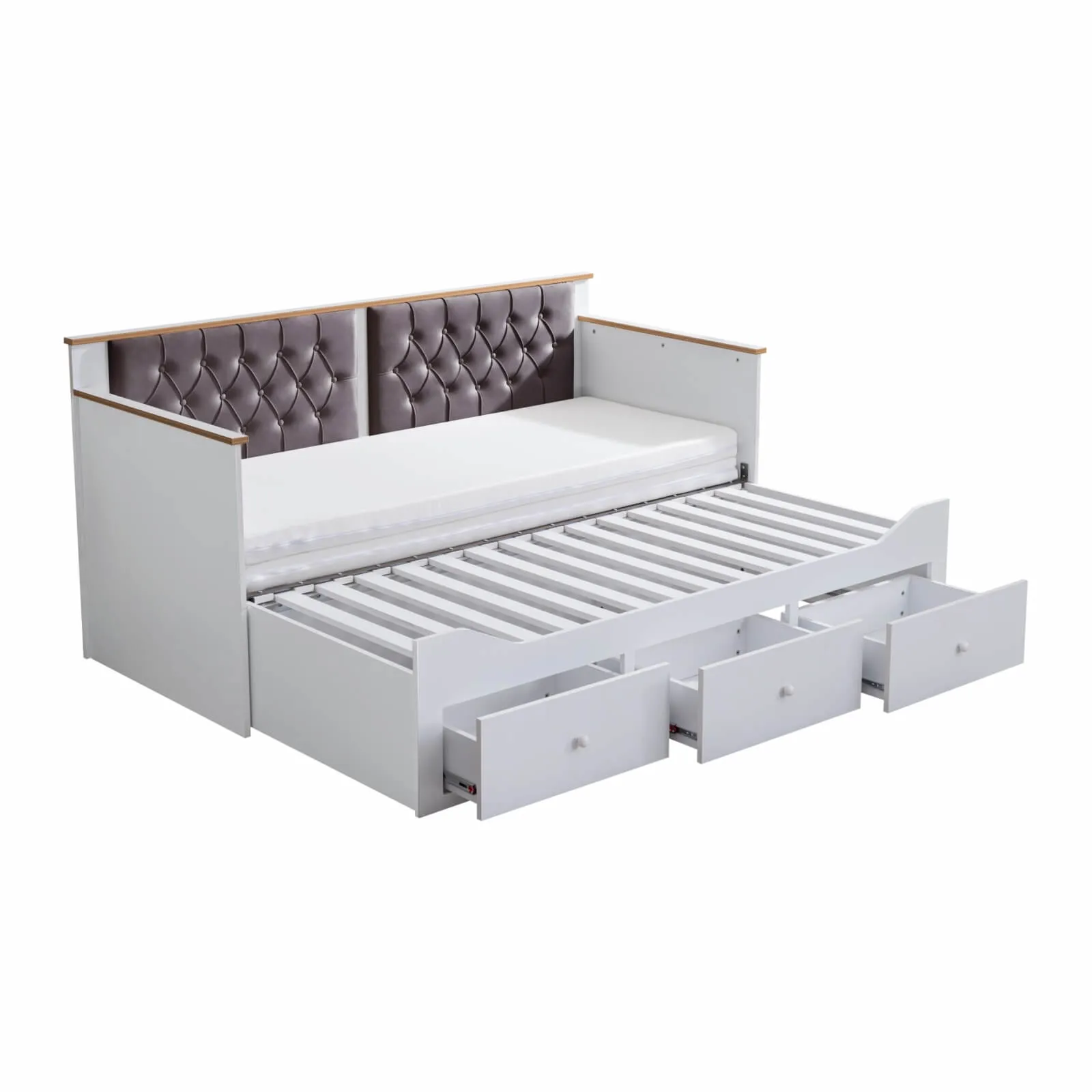 Alaçatı Büyüyen Gri Karyola